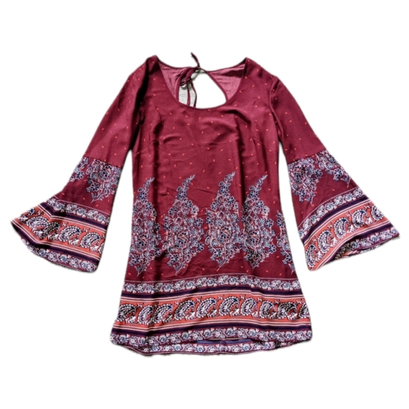 Xhilaration Boho Bell Sleeve Shift Dress ❤️✨ - Picture 8 of 11